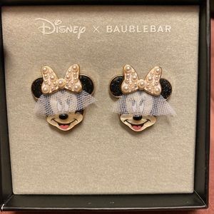 BaubleBar Minnie Mouse Bride Earrings